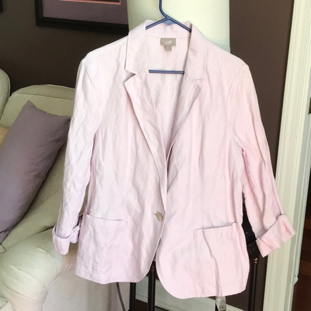J Jill cotton blend unstructured blazer